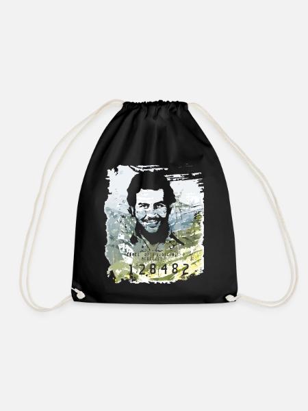 Pablo Escobar distressed - Turnbeutel - Schwarz