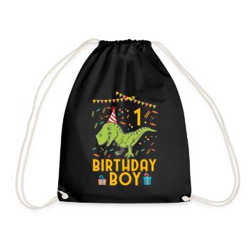 Birthday Boy - 1st birthday - Drawstring Bag - black - Front