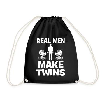 Les vrais hommes font des jumeaux - Sac de sport léger - noir - Devant