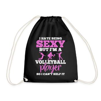 Volleyball players - Drawstring Bag - black - Front