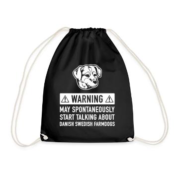 Drôle de chien de ferme dano-suédoise Idée cadeau - Sac de sport léger - noir - Devant