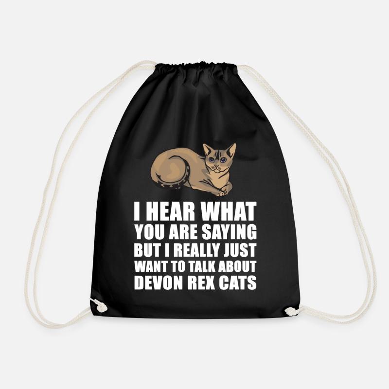 Devon Rex Katze nettes Geschenk - Turnbeutel - Schwarz