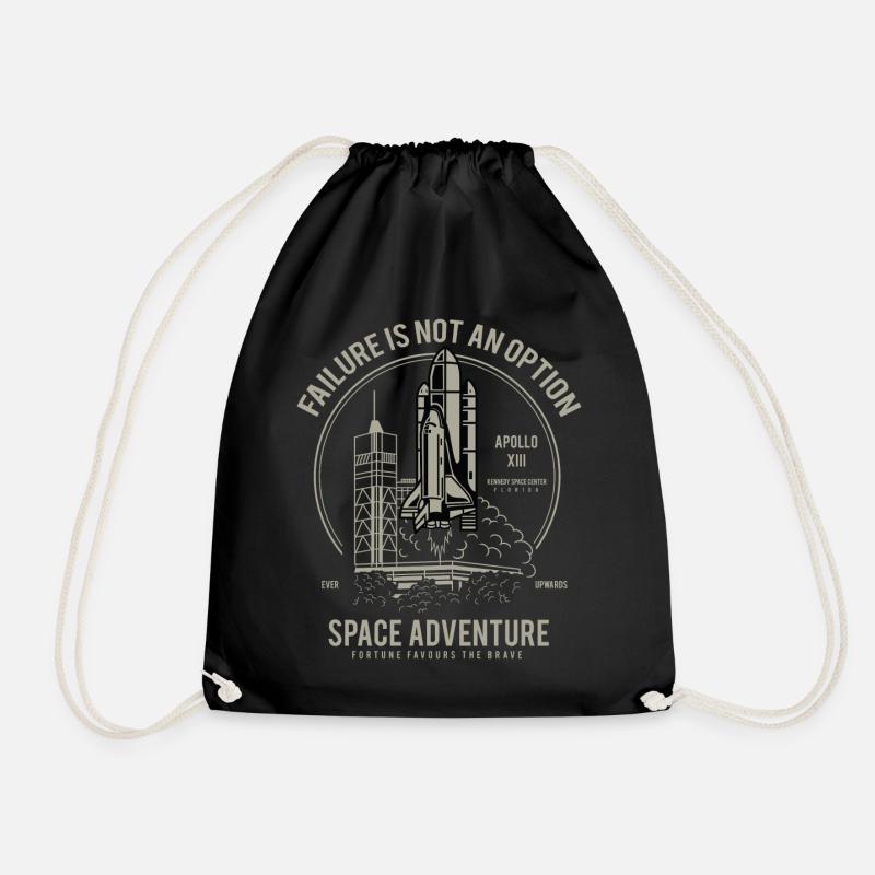 SPACE ADVENTURE - Space Shuttle Shirt Geschenk - Turnbeutel - Schwarz