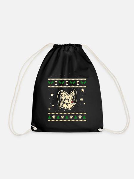 Papillon Weihnachtsgeschenk - Turnbeutel - Schwarz