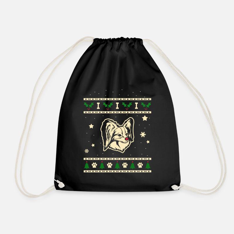 Papillon Weihnachtsgeschenk - Turnbeutel - Schwarz