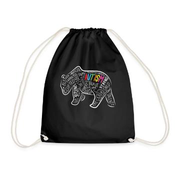 Autisme Papa Ours : Monde Autisme Jour 02.04.18 - Sac de sport léger - noir - Devant