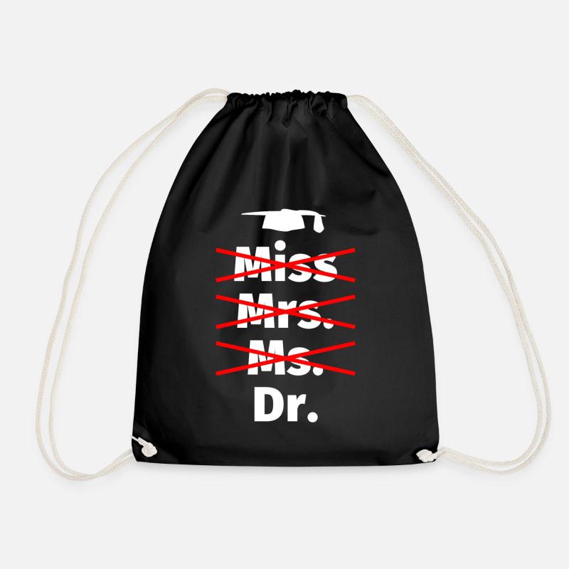 Doktorarbeit Frau Doktorandin Promotion Geschenk - Turnbeutel - Schwarz