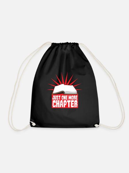 Just one more Chapter - nur noch ein Kapitel - Turnbeutel - Schwarz
