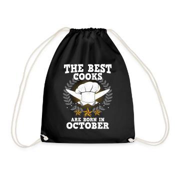 Les meilleurs cuisiniers sont nés en Octobre - Sac de sport léger - noir - Devant