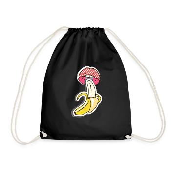baisers de banane - Sac de sport léger - noir - Devant