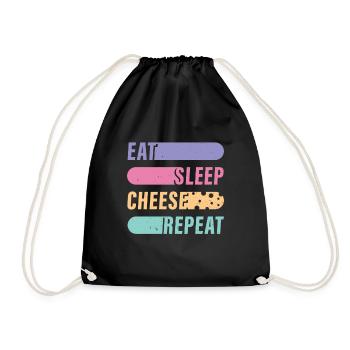 Fromage T-Shirt Cheese Lovers Cadeau Drôle Retro - Sac de sport léger - noir - Devant