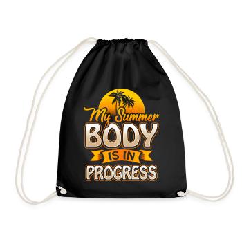 Mon corps d'été est en cours Fitness Sport Muscle - Sac de sport léger - noir - Devant