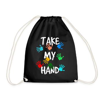 Take my Hand - Turnbeutel - Schwarz - Vorne