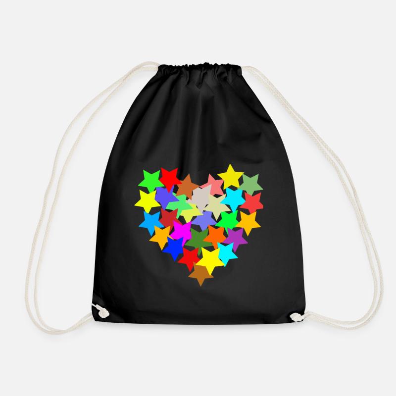 Sternenherz - Drawstring Bag - black
