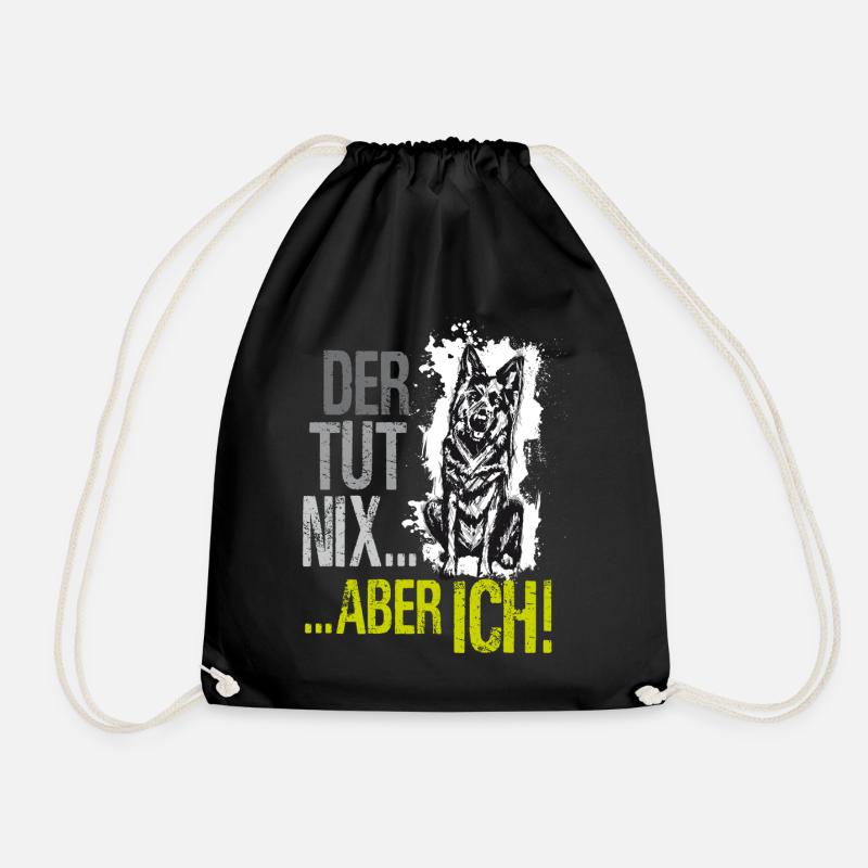 Lustiges Hunde Shirt Sprüche Schäferhund Geschenk - Turnbeutel - Schwarz