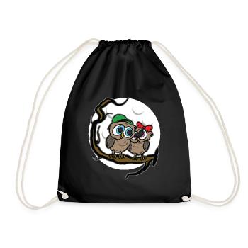 Hiboux - Sac de sport léger - noir - Devant