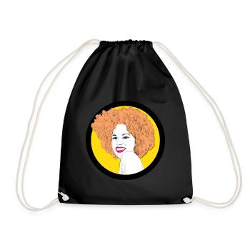 Pop art women picture - Drawstring Bag - black - Front