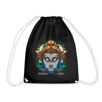 Bouddha Bouddhiste Bouddhisme cadeau - Sac de sport léger - noir - Devant