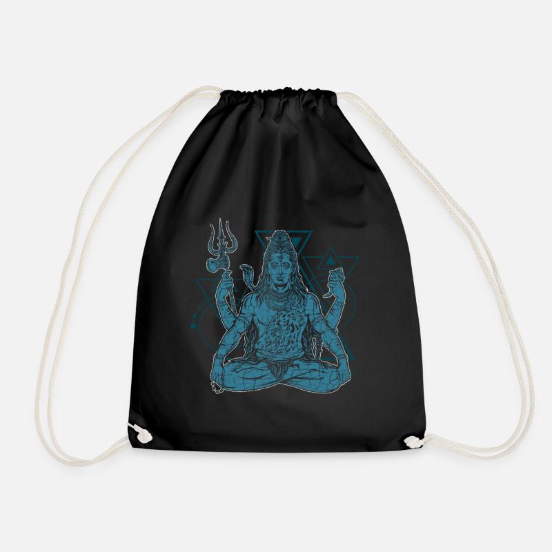 Shiva - Drawstring Bag - black