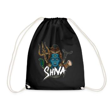 Deity Hinduism Shiva gift - Drawstring Bag - black - Front