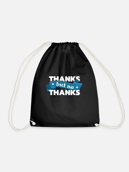 Thanksgiving Thanks But No Thanks - Turnbeutel - Schwarz