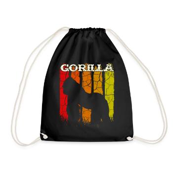gorille - Sac de sport léger - noir - Devant