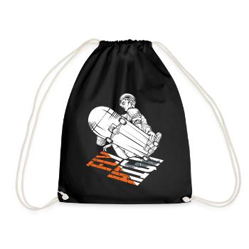 Patin de dessin animé - Sac de sport léger - noir - Devant