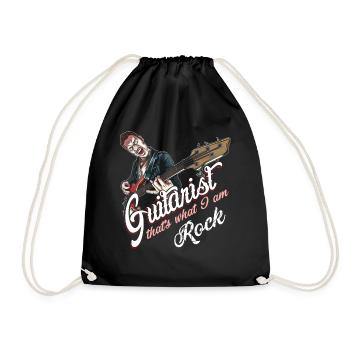 Rockabilly guitarist - Drawstring Bag - black - Front
