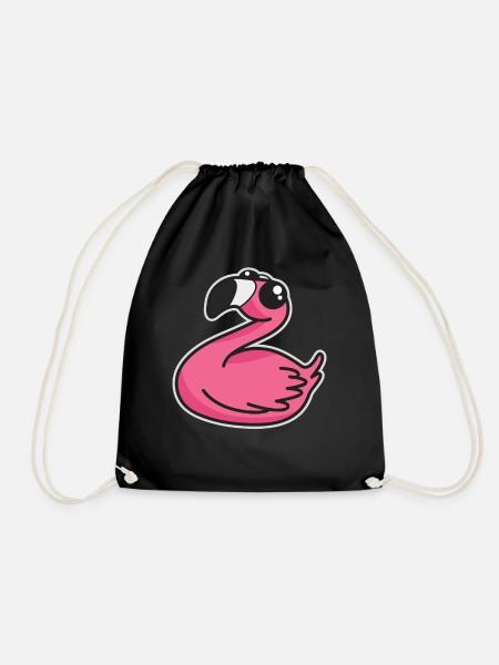 Flamingo - Turnbeutel - Schwarz