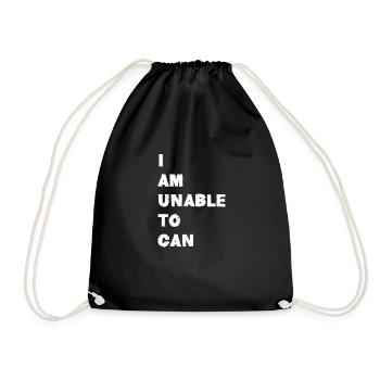 Je suis incapable de pouvoir même - Sac de sport léger - noir - Devant