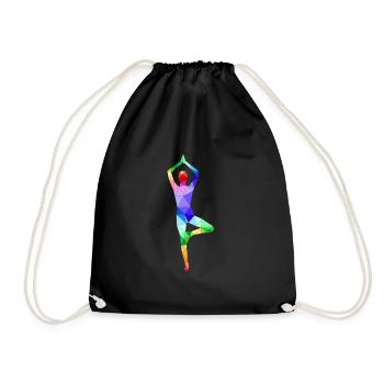 yoga - Drawstring Bag - black - Front