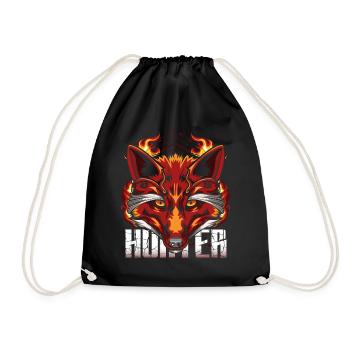 Cool hunter Fox Wilderness - Drawstring Bag - black - Front