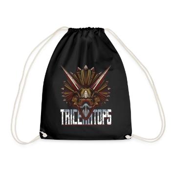 Triceratops - Drawstring Bag - black - Front