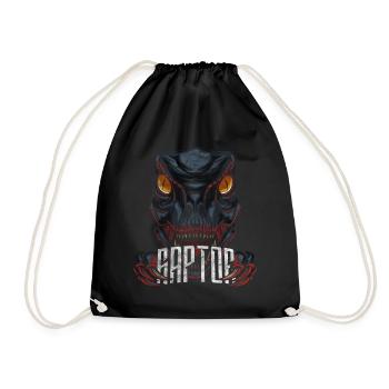 Velociraptor Dinosaure moderne - Sac de sport léger - noir - Devant
