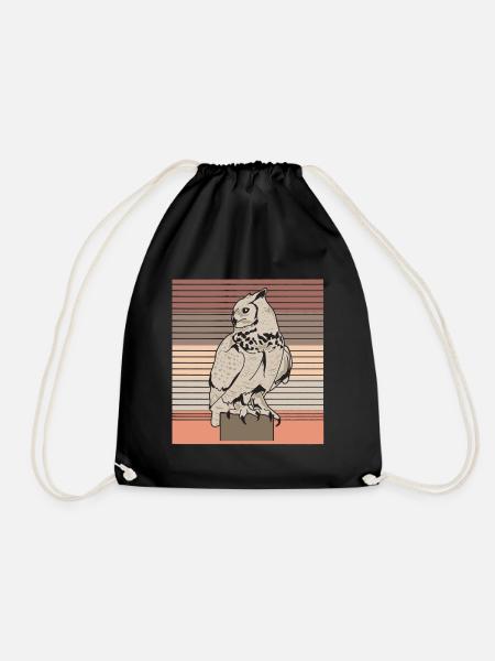 hibou grand-duc - Sac de sport léger - noir