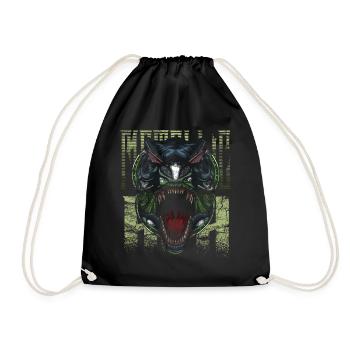 Cyborg Tyrannosaurus Rex Scifi - Turnbeutel - Schwarz - Vorne