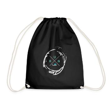 To run - Drawstring Bag - black - Front