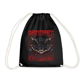 Robot Dino - Drawstring Bag - black - Front