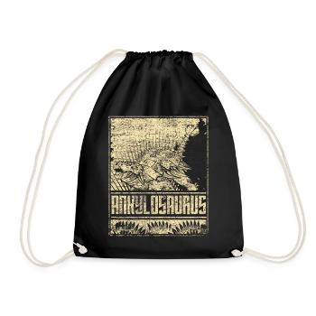 Ankylosaurus dinosaur Dinosaurs herbivores - Drawstring Bag - black - Front
