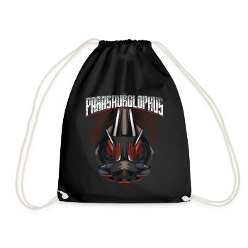 Cyborg Parasaurolophus Dinosaurier Scifi - Turnbeutel - Schwarz - Vorne