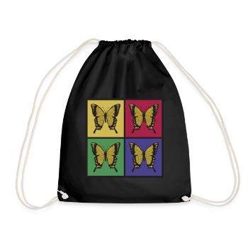 Papillons Pop Art - Sac de sport léger - noir - Devant