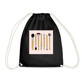 Make-up Artist Pinsel Kosmetik Schminke Beauty - Turnbeutel - Schwarz - Vorne