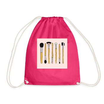 Make-up Artist Pinsel Kosmetik Schminke Beauty - Turnbeutel - Fuchsia - Vorne