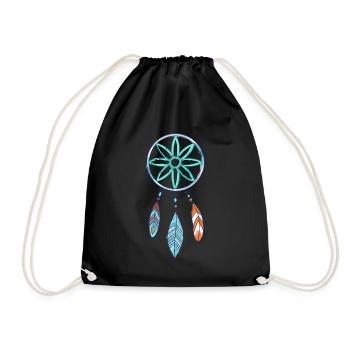 Boho Dreamcatcher Azure Blossom Jewelry - Sac de sport léger - noir - Devant