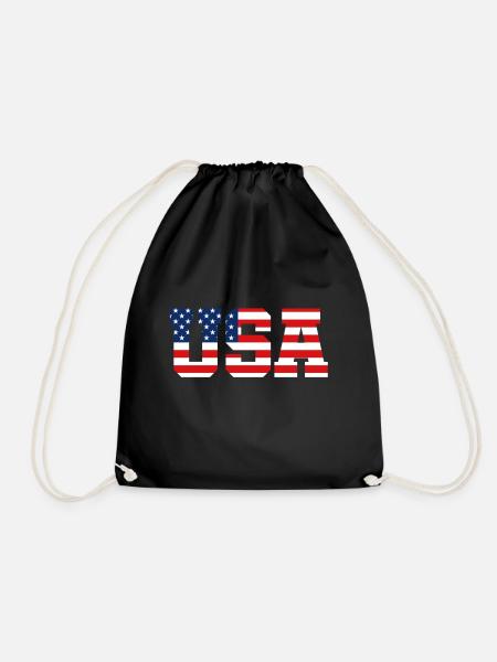 USA - Turnbeutel - Schwarz