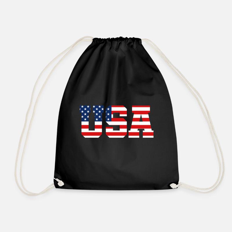 USA - Turnbeutel - Schwarz