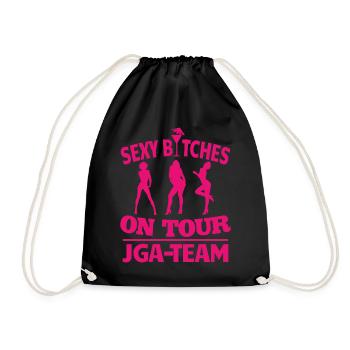 T-shirt de fête de la poule - Sac de sport léger - noir - Devant