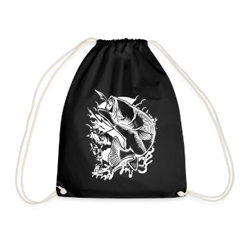 T-shirt de pêcheur - Sac de sport léger - noir - Devant