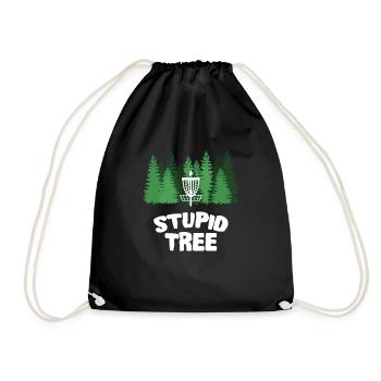 Discgolf Stupid Tree Disc Golf - Turnbeutel - Schwarz - Vorne
