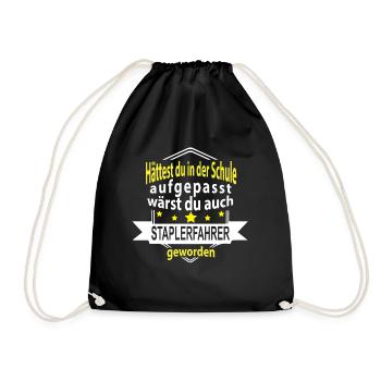 Funny saying forklift driver - Drawstring Bag - black - Front